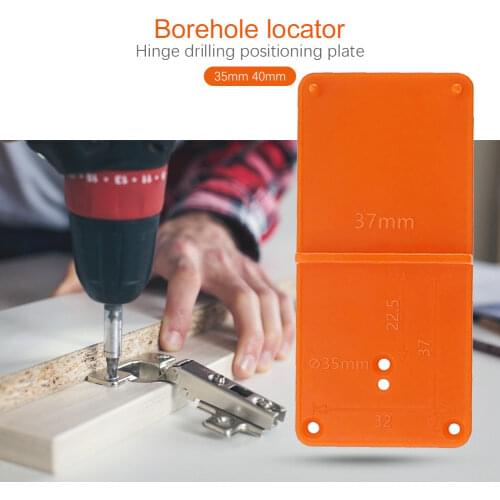 Hinge Hole Drilling Guide 35/40mm Punch Hinge Drill Hole Opener Locator Hinge Installation Jig Door Cabinets Hinge Hole Locator