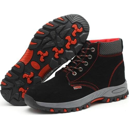 New Steel Toe Boots for Men Work Safety Shoes Lightweight Industrial Construction Anti-Slip Tennis Safety Sneakers Martin boots