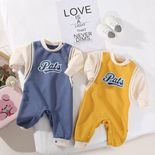 Baby clothes 2021 autumn new baby sports clothing Korean baby jumpsuit