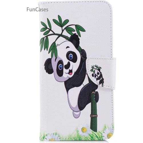 Panda Flip Phone Case sFor Celular Redmi Note 4 Card slot Case Luxury Exotic Wallet Case For Xiaomi Redmi Note 4 Husa Hoesje Tel