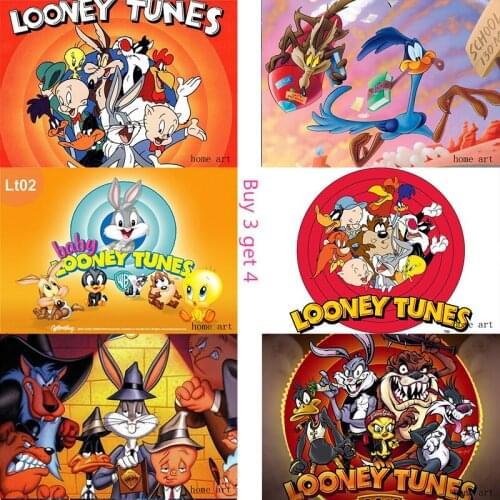 Looney Posters Cartoon White Coated Paper Prints High Definition Clear Image Livingroom Bedroom Bar Decoration Home Art Brand