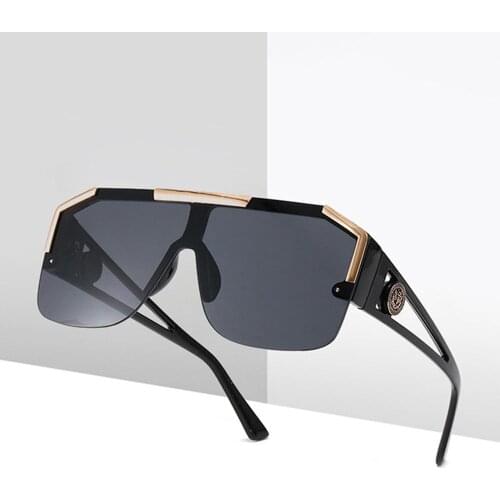 Fashion Square Big Frame Sunglasses UV400 Windproof Women Men Trend Driving Glasses Goggles