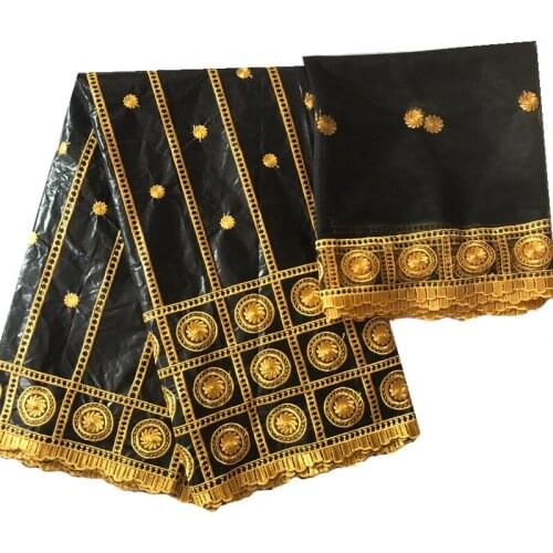 Beaded wedding fabric african bazin riche Tissues guinea brocade fabrics sewing materials nigerian auto geles 5+2 yards/lot