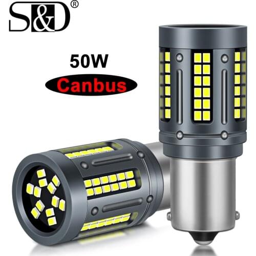 1156 BA15S BAU15S Led PY21W P21W Led Bulb T20 7440 W21W T25 3156 Led Lamp P27W Canbus 50W Turn Signal Light Car Tail Brake Light