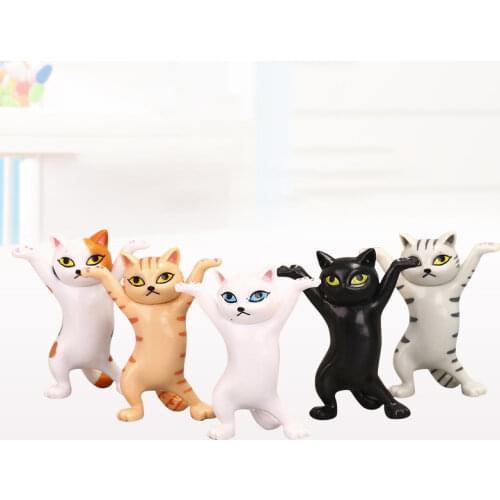 A Generation of Dancing Cats Figure Cartoon Cat Model Trend Toy Enchanting Cat Gashapon Doll Decoration