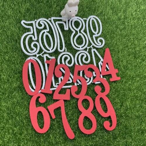 1 Set 0-9 Arabian Numbers Metal Cutting Dies Stencils DIY Embossing Scrapbooking Decorative Paper Card Craft
