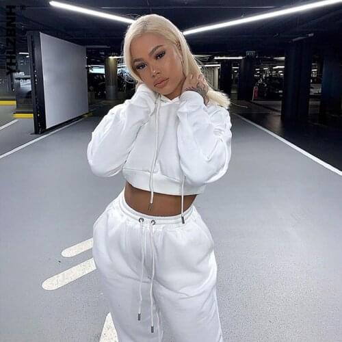 YHLZBNH Winter Warm Women Outfits 2020 Tracksuit Hoodies Sweatshirt and Sweatpants Casual Solid Sports 2 Piece Set 4 Color