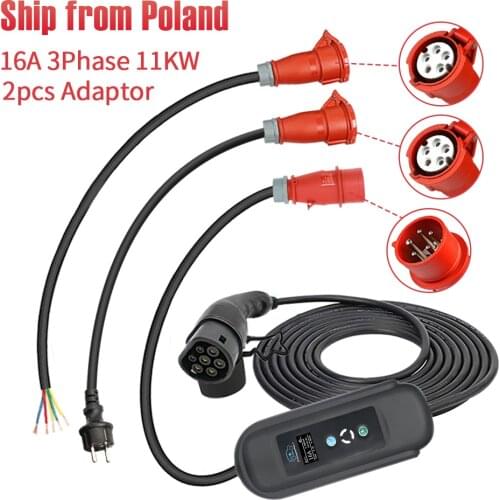 EVSE 5m 10m 16A IEC 62196 EV Charger Type 2 Connector Mennekes Electric Vehicles Car EU Schuko
