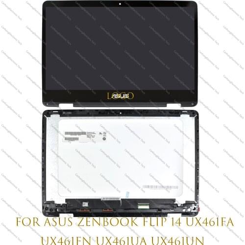 LCD Display Touch Screen Digitizer Full Assembly 14" FHD For ASUS Zenbook UX461 UX461FA UX461FN UX461UA NV140FHM N62 V8.0