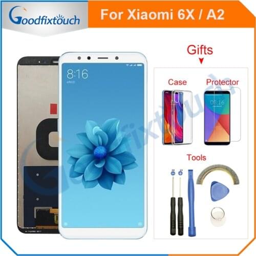 For Xiaomi Mi 6X Mi6X LCD Screen Touch Digitizer With Frame Assembly Replacement For Xiaomi MiA2 Mi A2 LCD Display