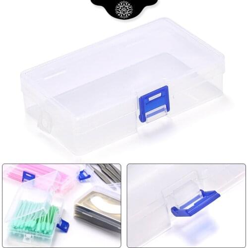 1 Pcs Transparent Tweezers Case Eye Lashes Tool Storage Empty Box Brush Eye Patch Square Beauty Display Makeup Box Accessories