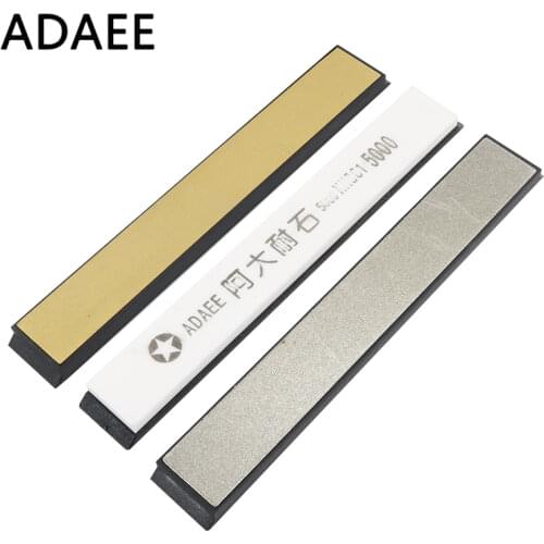 ADAEE 3pcs/Set Titanium Diamond Sharpening Stones For Kitchen Knife Sharpener Professional Sharpening System 240# 800# 5000# H5