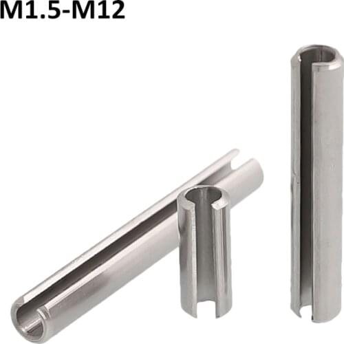 304 Stainless Steel Slotted Spring Pins GB879 Positioning/Open/Split Pin M1.5 M2 M2.5 M3 M3.5 M4 M5 M6 M8 M10 M12
