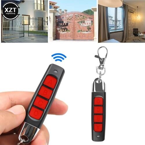 433MHZ Wireless Remote Control 4 Keys Keychain Receiver Module RF Transmitter Electric Cloning Gate Garage Door for Home