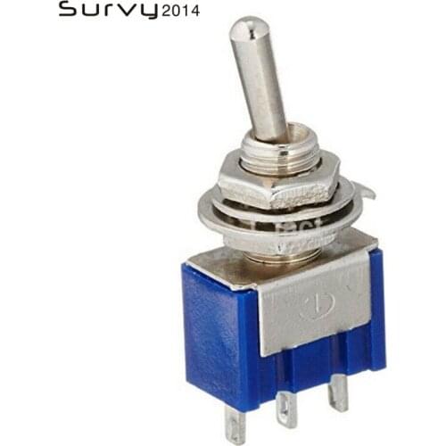 5pcs Mini MTS-102/103 Toggle Switch SPDT 6A 125V AC/ 3A 250V AC Miniature Toggle Switch 3 pins On-Off-On On-On diy electronics