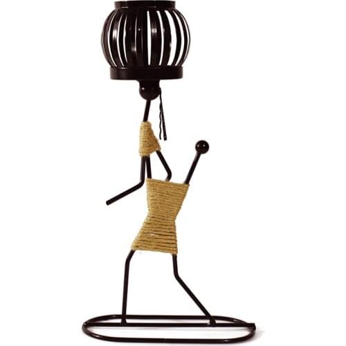 Romantic Home Decoration Accessories Creative Candle Holder Iron Kitchen Restaurant Candlestick Christmas Halloween Bar Party