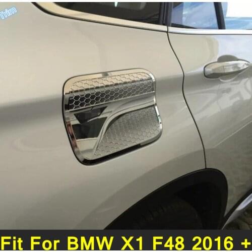 Lapetus Car Oil Fuel Tank Gas Protector Cap Cover Trim / Left-hand Drive Model Fit For BMW X1 F48 2016 - 2021 ABS Exterior Parts