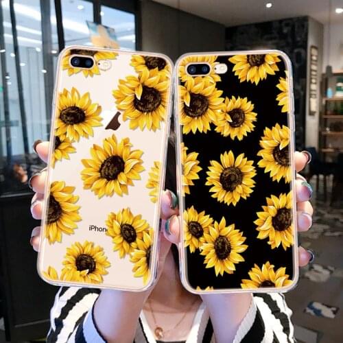 Daisy Sunflower Floral Case For iPhone 12 11 Pro Xs Max 6 6S TPU Cover For iPhone 7 8 Plus X 4 5 5S SE 2020 5C XR Silicone Coque