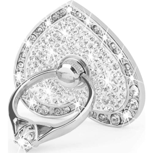 Mobile Phone Ring Holder for Tablet Pc Phone Holder Stand Phone Grip Heart-shaped Finger Ring Holder Car Mount Stand for Iphone