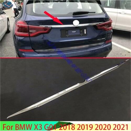 For BMW X3 G01 2018 2019 Rear Trunk Molding Bezel Styling Sticker Garnish