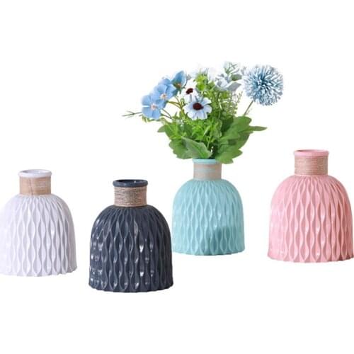 Home Vase Decoration Plastic Retro Vase Flower Arrangement Vase Flower Milan Flower Vase Desktop Sitting Room Bedroom Decor
