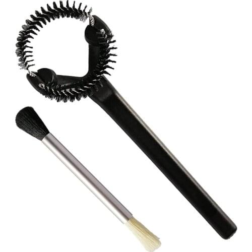 Coffee Machine Cleaning Brush,Coffee Grinder Brush Cleaner Semi-Automatic Coffee Grouphead Brush Tool for Cleaning