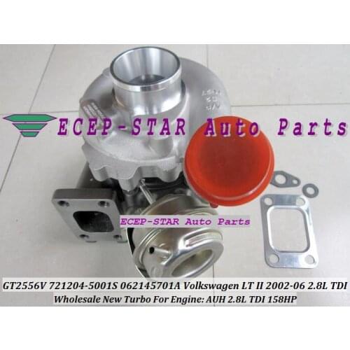 GT2556V 721204-0001 721204-5001S 721204 062145701A Turbo Turbine Turbocharger For Volkswagen VW LT II 2002-06 2.8L TDI AUH 158HP