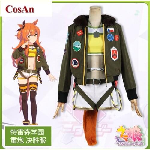 Game Umamusume:Pretty Derby Mayano Top Gun Cosplay Costume Lovely Battle Uniform Activity Party Role Play Clothing Custom-Make