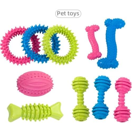 Pet dog toy TPR barbed big bone pet toy rubber dog toy cat bite-resistant molars
