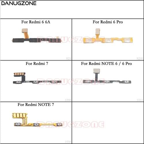 Power Button On / Off Volume Mute Switch Button Flex Cable For Xiaomi Redmi 6 Pro 6A 7 / Redmi NOTE 6 PRO 7