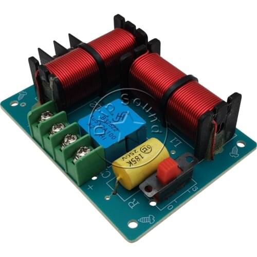 2PCS 80W High-Low 2 Unit 2 Way Hi-Fi Audio Speaker Frequency Divider Crossover Filters With Connection Terminal