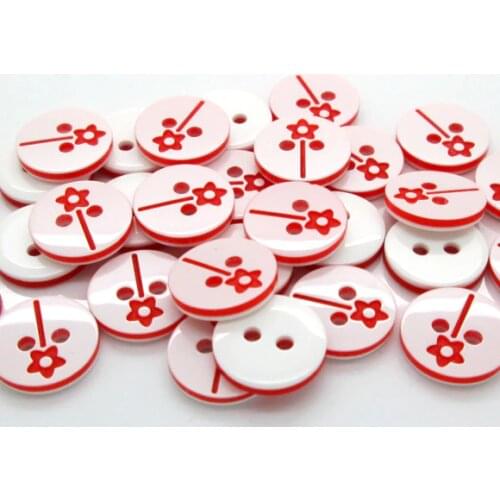 100Pcs Mixed Round Resin Sewing Buttons For Cloth Flatback Cabochon Scrapbooking Crafts Knopf Bouton Decor Diy Accessories