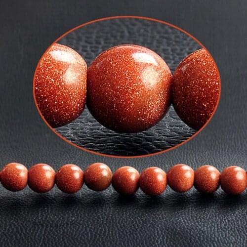 Natural Stone 390Pcs/Pack 10mm Gold Sand Loose Semi Precious Rould Beads Accessories Fit DIY Charm Men Bracelet Jewelry Making