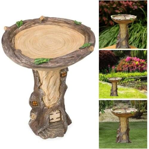 New Resin Crafts Flower and Bird Bath Garden Ornaments Garden Decoration Bird Feeder Bird Basin