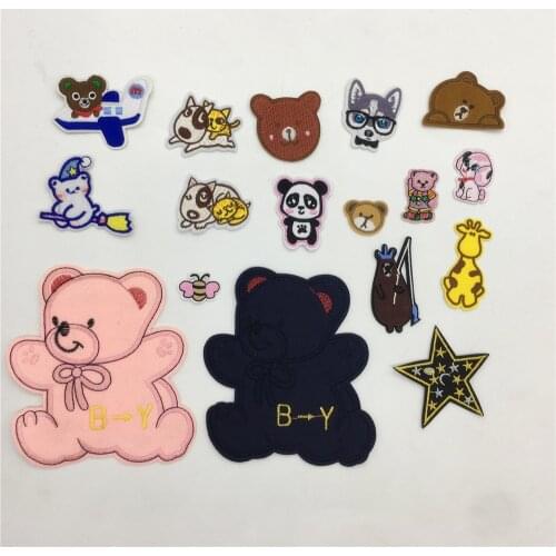 New Arrival Cartoon Cute Little Bear Iron Patch Badge Cloth Sticker Clothes Embroidery Decal Clothing Sewing Accessories