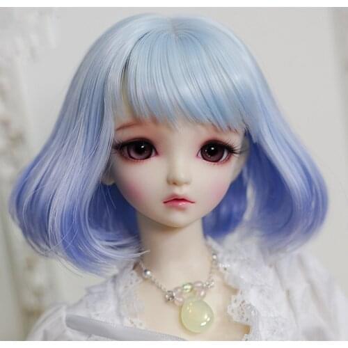 Top Quality New Arrival 1/3 1/4 1/6 Bjd Wig High Temperature Short Wavy Hair SD DD MDD For Doll