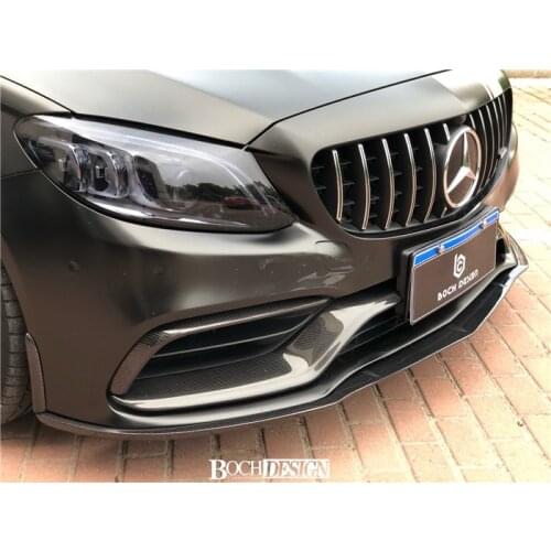 Suit For C63 W205 Amg Carbon Fiber Middle Lip Wind Knife C200 An Front Shovel Fog Light Frame Surround