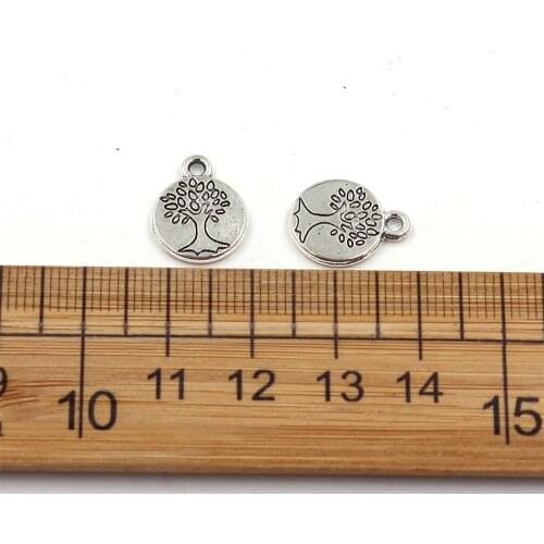 5pcs/Lot 11x14mm Antique Silver Color Tree of hope Charms For Jewelry Making DIY Jewelry Findings