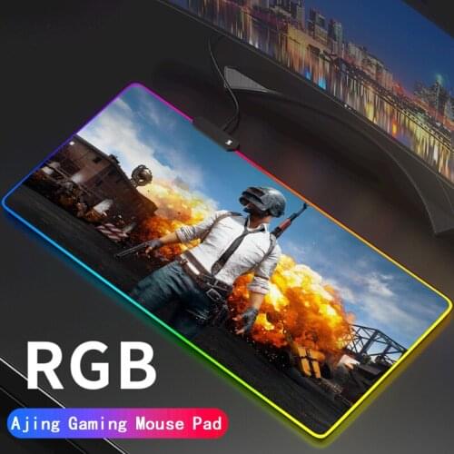 PUBG RGB Mouse Pad PLAYERUNKNOWNS BATTLEGROUNDS LED Computer Laptop Keyboard Mousepad Waterproof Colorful Gaming Table Carpet