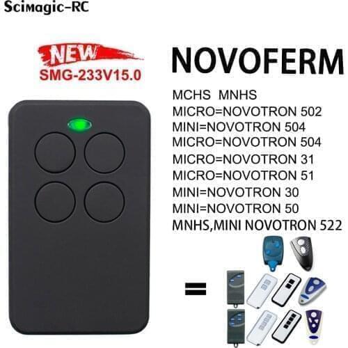 NOVOFERM 433.92 MHz Rolling Code Remote Control For MICRO NOVOTRON 502 NOVOFERM MCHS MNHS MINI-NOVOTRON 30/50 Transmitter
