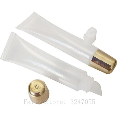 20g 50pcs/lot Empty Cosmetic Portable Tubes Packaging Lipgloss Squeeze Container Makeup Refillable Lip Gloss Packaging