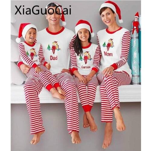 Family Christmas Pajamas 2018 Autumn Winter Christmas Clothing Sets Parent-child Suit Pajamas Matching Outfits Pajamas Family