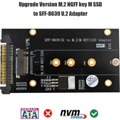 SFF-8639 U2 to M.2 M Key NVME SSD Adapter Expansion Card Board for 2230 42 60 80 Small Delicate Convenient and Durable