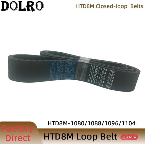 HTD 8M synchronous belt C=1080/1088/1096/1104width 15/20/25/30/40/50mm Teeth 115 116 117 118 HTD8M Timing Belt 920-8M 928-8M