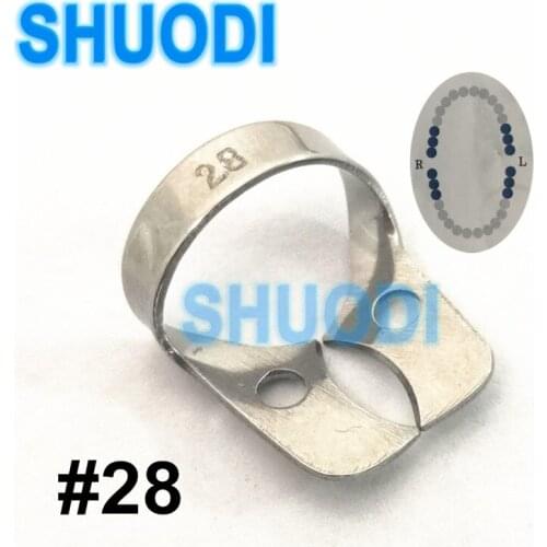Dental Clip Rubber Dam Clamps Holder Dental Rubber Dam Clamp Clip #28 for Upper and Lower Molars
