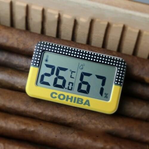 Ultrathin Digital Temperature Humidity Multifunction Cigar Humidity Monitor For Cigar Humidor Indoor Home Thermometer Hygrometer
