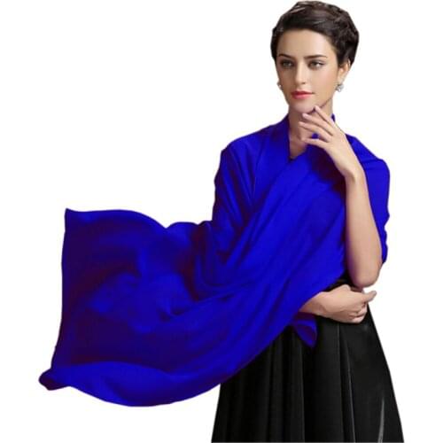 2019 Spring Women Evening Wrap Scarf Shawl 200*75CM Bridal Chiffon Wraps Bridal Party Custom-made Color Available
