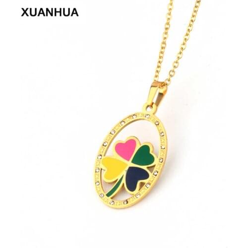 XUANHUA Stainless Steel Fashion Women Jewelry Accessories Necklaces & Pendants Choker Pendant Chain Statement Necklace Jewelery