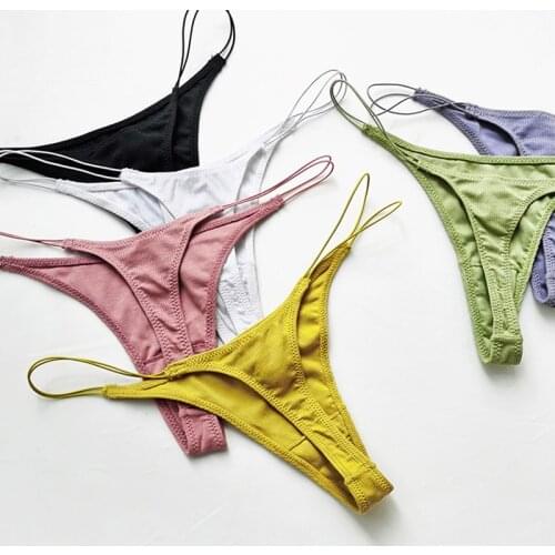 G-string Panties For Female Lycra Fine Thread Cotton Ladies Sexy Panties Womens Thin Belt Comfortable Breathable Underpants040