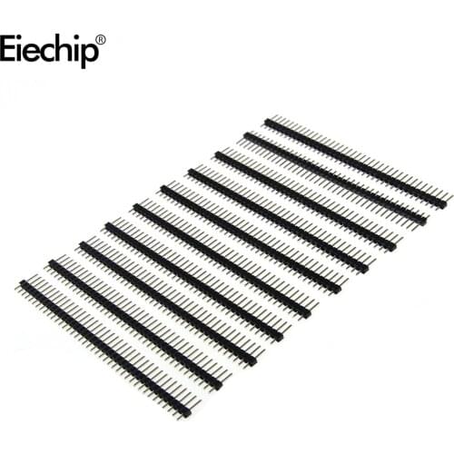 100pcs 2.54mm Single Male Pin Header Connector 1x40 Single Row 2.54 Breakable 40 Pins Connector Strip Board Module For Arduino